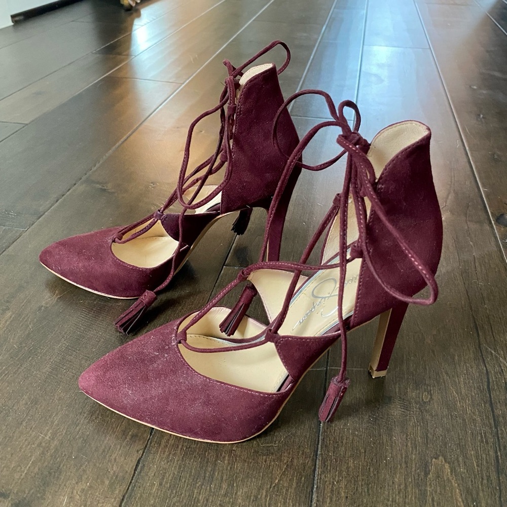 Jessica Simpson Plum Suede Pumps